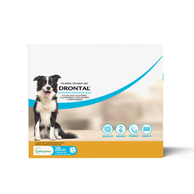 Drontal Allwormer Tablets For Medium Dogs 10kg (100 Tablets)