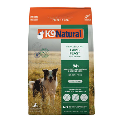 K9 Natural Freeze-Dried Lamb Feast Topper Dog Food - 3.6kg