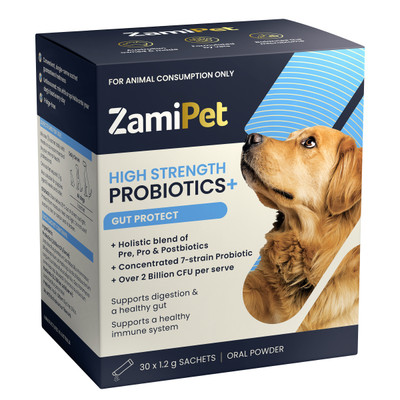ZamiPet High Strength Probiotics+ Gut Protect For Dogs (30 x 1.2g sachets)