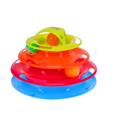 Scream Triple Layer Orb Tower Cat Toy Multicolour
