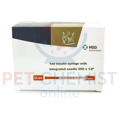 Caninsulin Syringes (MSD) 1ml 40IU/ml