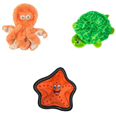 Tidepool Trio Dog Toy Bundle