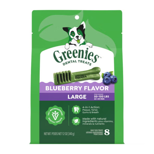 Greenies Blueberry Large Dog (22-45kg) - 8 pack (340g)