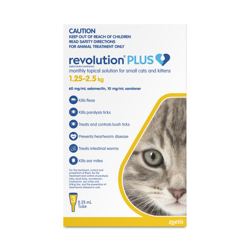 Revolution Plus Yellow Small Cats - 1.25-2.5kg