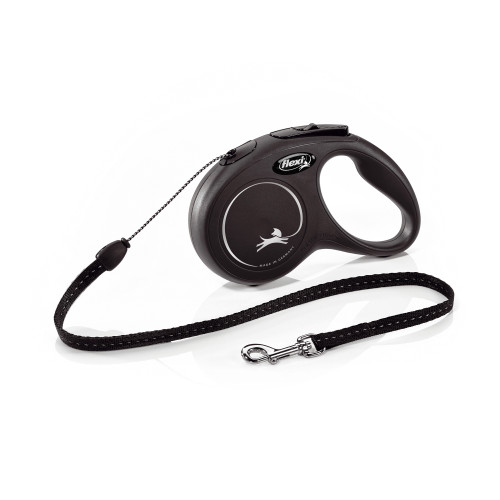 Flexi Classic Cord Retractable Dog Lead Black Pet Chemist Online