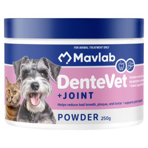 DenteVet Anti-Plaque + Joint Powder for Dogs and Cats (250g)