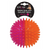 Scream Galaxy Squeaker Ball with Spikes in Loud Pink Orange Dental Chew Toys for Dogs - Large 13cm - with Tag
