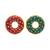 ZippyPaws Holiday Donutz Durable Latex Chew Toy for Dogs (2 pack)