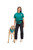 Mad Paws T-Shirt Unisex Teal Female Front Dog