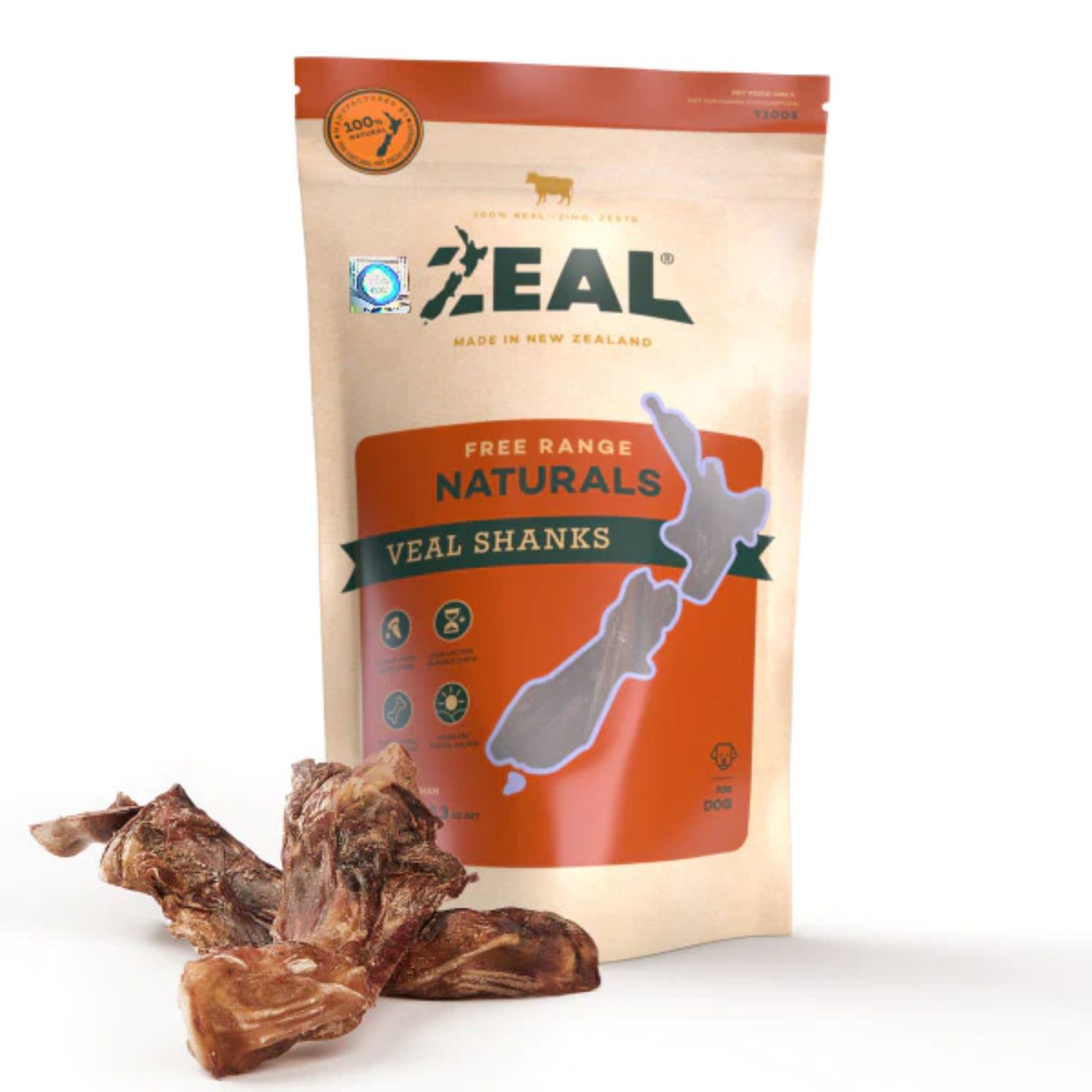 Zeal Free Range Naturals Veal Shanks for Dogs (125g)