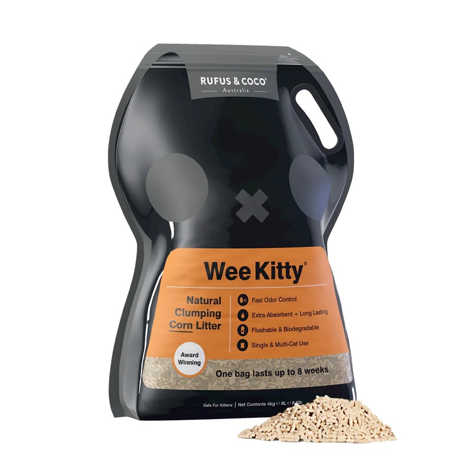 Rufus & Coco Wee Kitty Clumping Corn Cat Litter