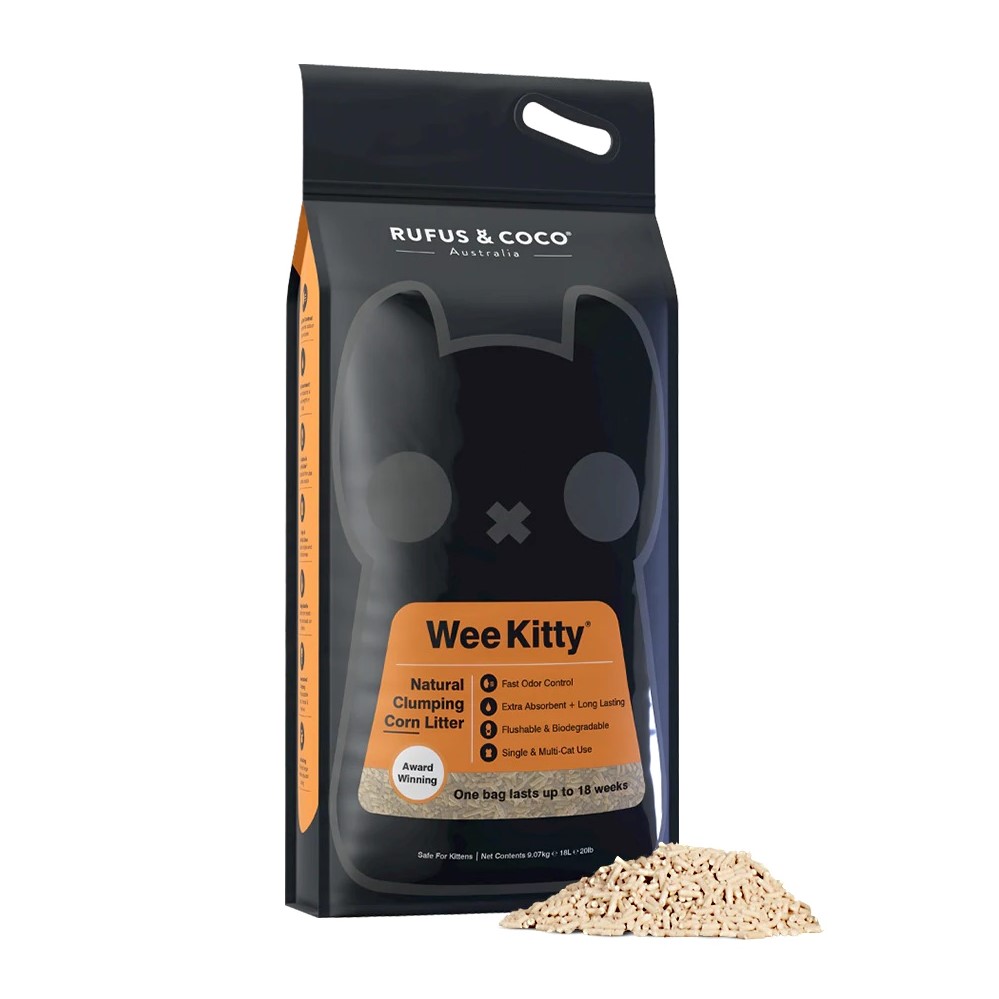 Rufus & Coco Wee Kitty Clumping Corn Cat Litter