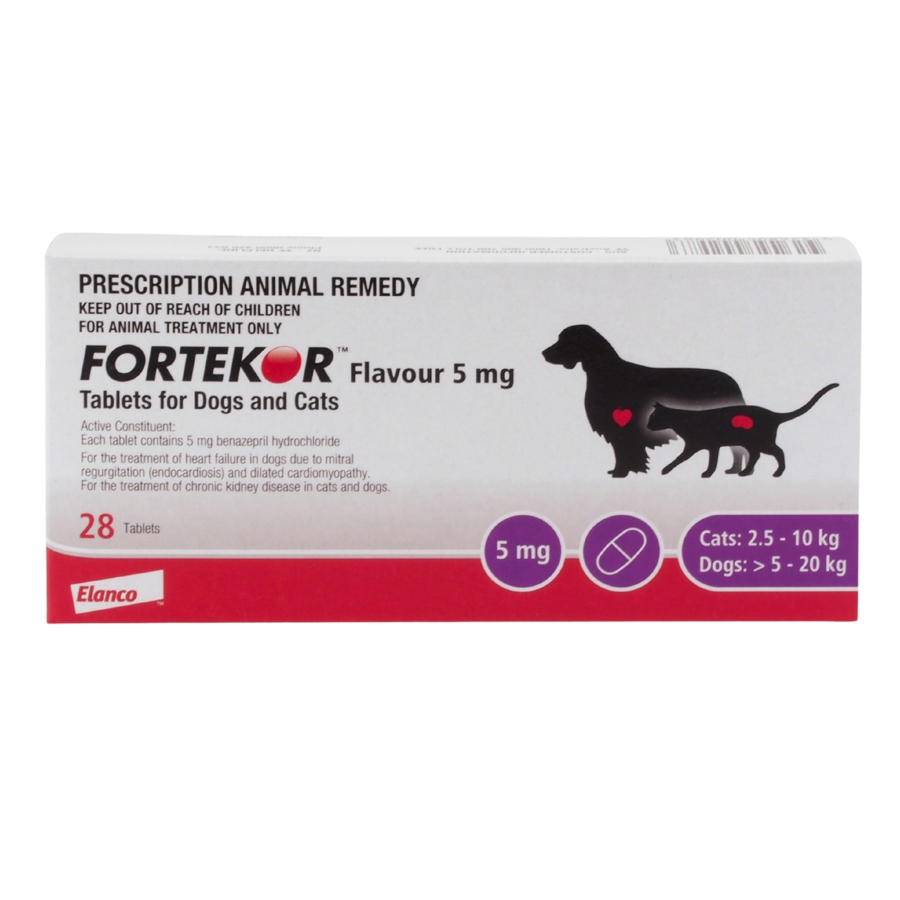 Fortekor 5mg Tablets For Dogs and Cats