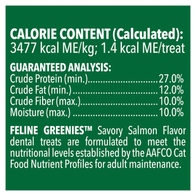 Greenies Feline Salmon Flavour Dental Treats For Cats