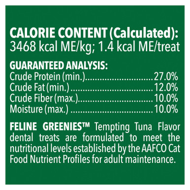 Greenies Feline Tuna Flavour Dental Treats For Cats