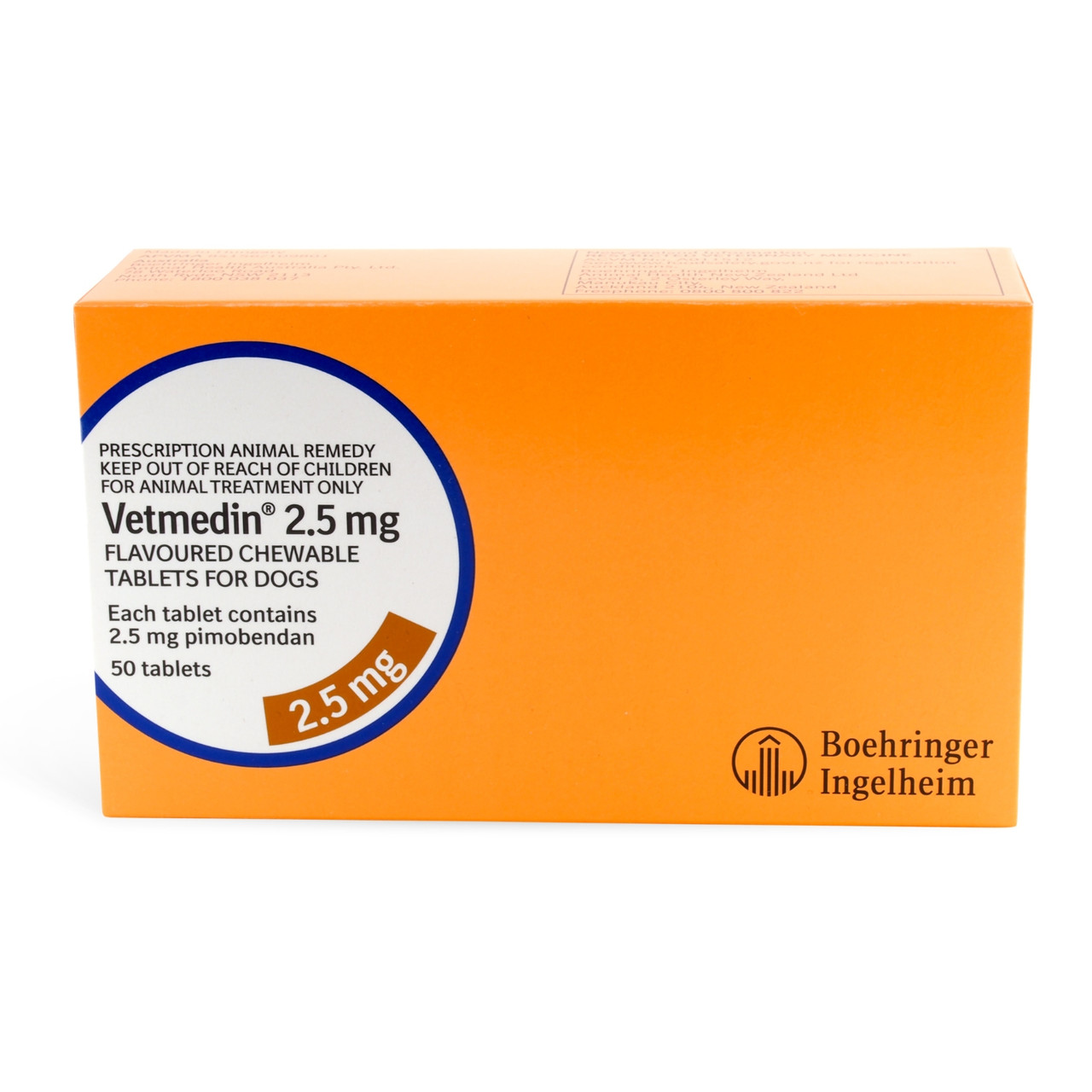 Vetmedin 2.5mg Flavoured Chewable Tablets For Dogs