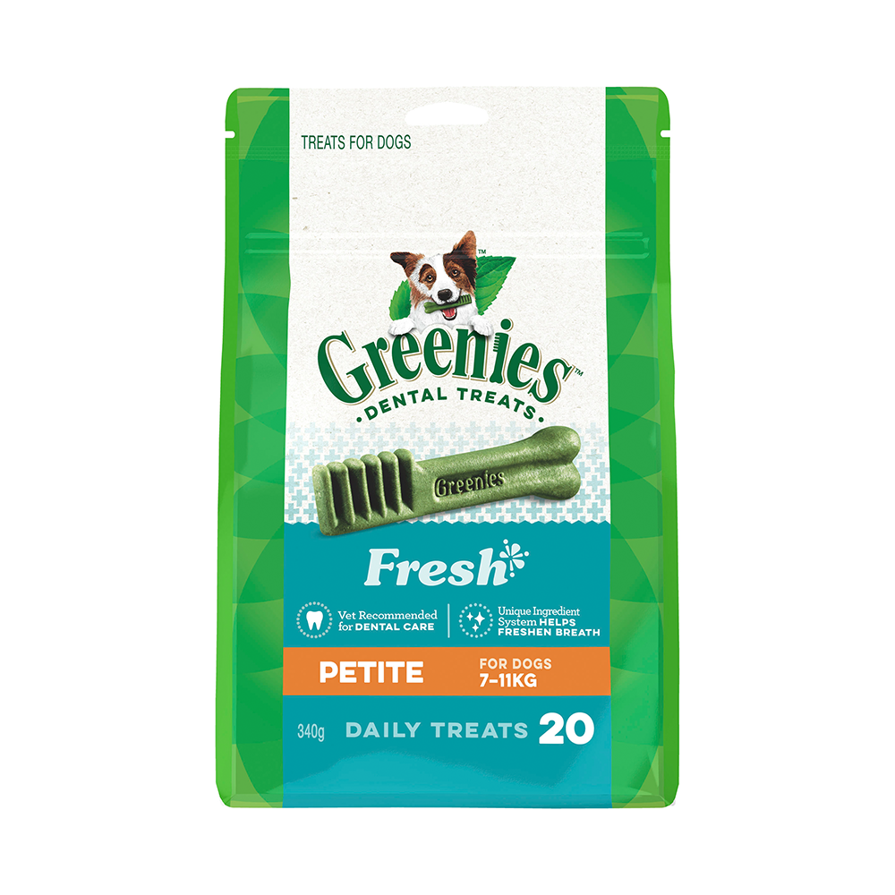 Greenies Mint Fresh Petite Dog (7-11kg) - 20 pack (340g)