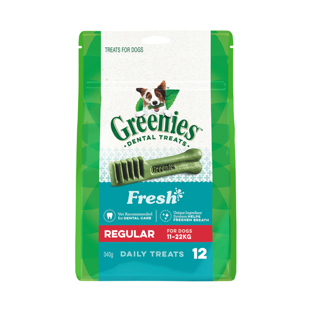 Greenies Mint Fresh Regular Dog (11-22kg) - 12 pack (340g)