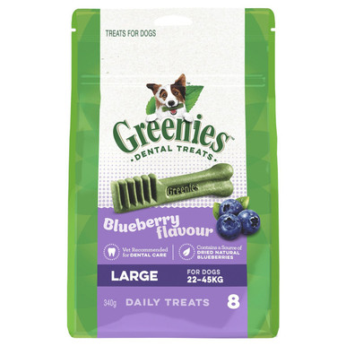 Greenies Blueberry Large Dog (22-45kg) - 8 pack (340g)