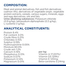 Hill's Prescription Diet c/d Multicare Urinary Care Salmon Wet Cat Food - Analytical Constituents