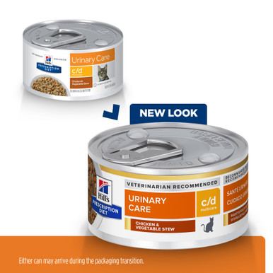 Hill's Prescription Diet c/d Multicare Urinary Care Chicken & Vegetable Stew Wet Cat Food - New Look