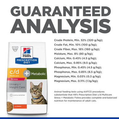 Hill's Prescription Diet c/d Multicare Stress Urinary Care + Metabolic Weight Dry Cat Food