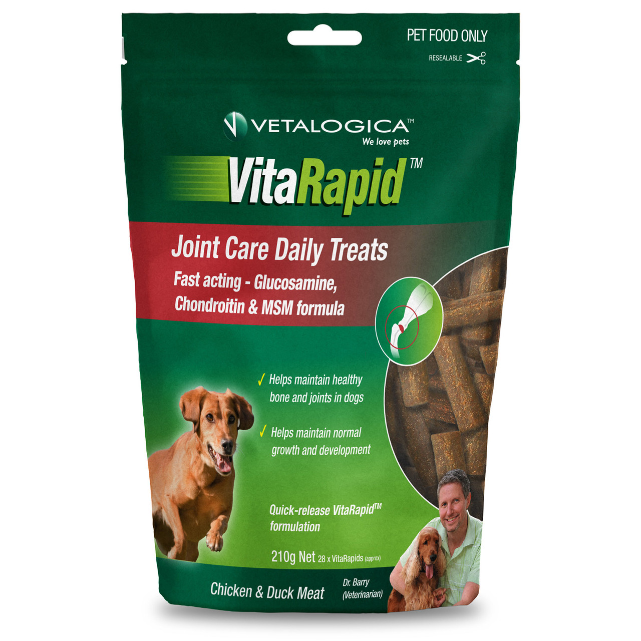 Vetalogica Vitarapid Joint Care Daily Treats for Dogs (210g)