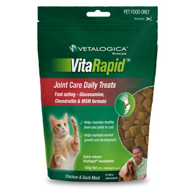 Vetalogica Vitarapid Joint Care Daily Treats for Cats (100g)
