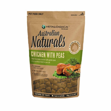 Vetalogica Australian Naturals Chicken & Pea Treats for Cats (100g)
