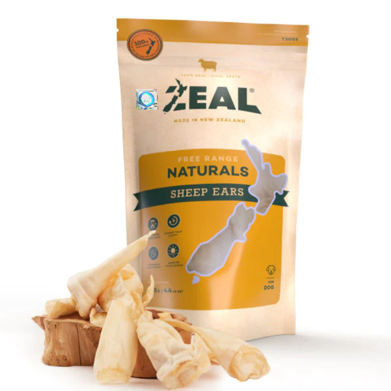 Zeal Free Range Naturals Sheep Ears for Dogs - New Packaging