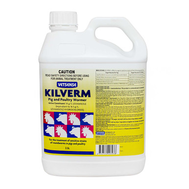 Kilverm Pig & Poultry Wormer - 2.5 Litre bottle