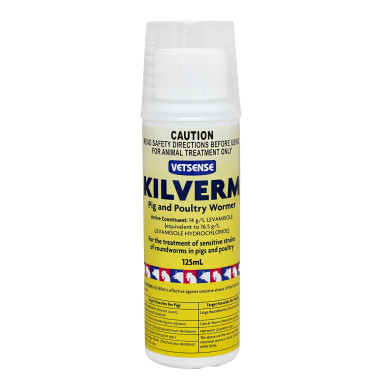 Kilverm Pig & Poultry Wormer - 125ml bottle