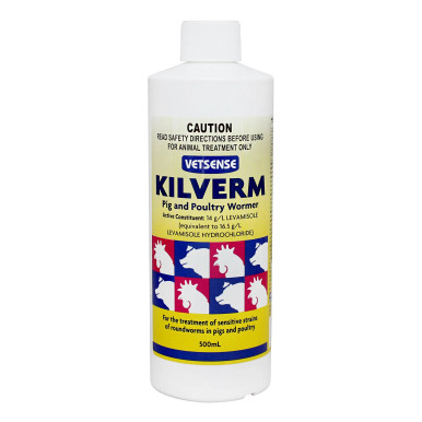 Kilverm Pig & Poultry Wormer - 500ml bottle