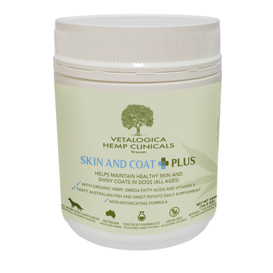Vetalogica Hemp Clinicals Skin and Coat Dog Supplement (300g)