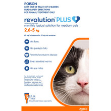 Revolution Plus Orange Medium Cats - 2.6-5kg