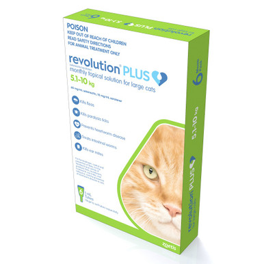 Revolution Plus Green Large Cats - 5.1-10kg