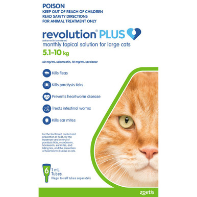 Revolution Plus Green Large Cats - 5.1-10kg