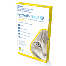 Revolution Plus Yellow Small Cats - 1.25-2.5kg - 3 pack (3 months)