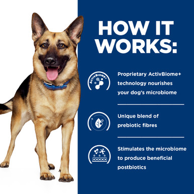 Hill's Prescription Diet Gastrointestinal Biome Digestive/Fiber Care Dry Dog Food - How it Works
