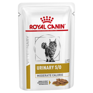 Royal Canin Veterinary Diet Feline Urinary S/O Moderate Calorie Wet Cat Food Pouches