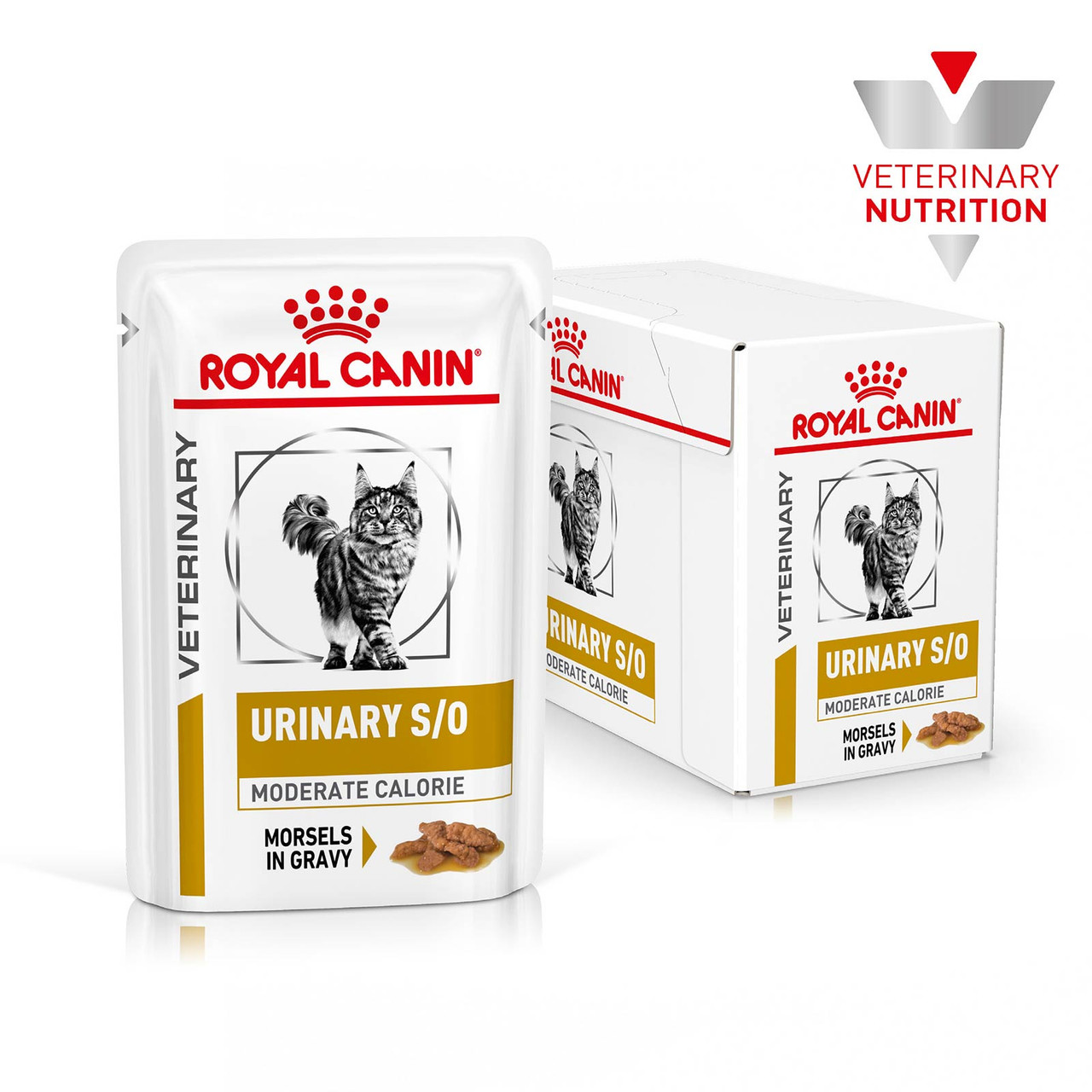 Royal Canin Veterinary Diet Feline Urinary S/O Moderate Calorie Wet Cat Food Pouches