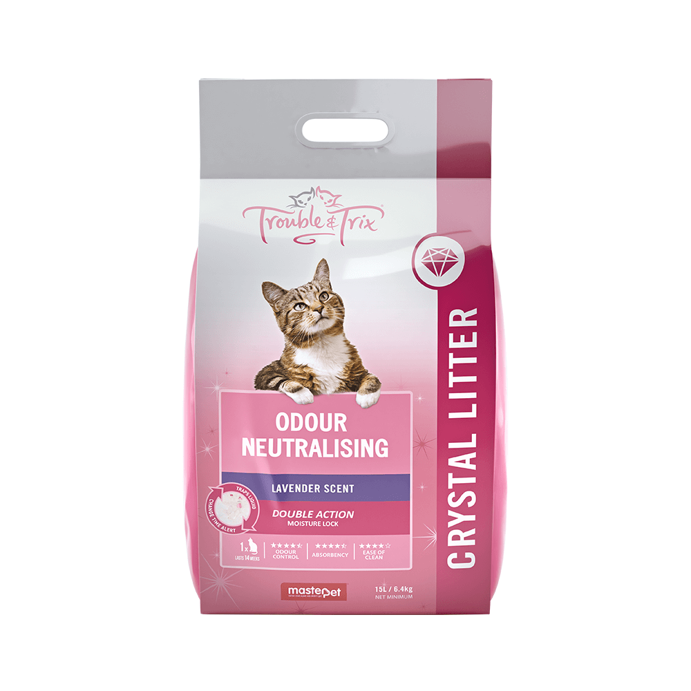 Trouble & Trix Crystal Odour Neutralising Lavender Cat Litter (15 Litre)