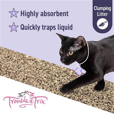 Trouble & Trix Clumping Odour Neutralising Lavender Cat Litter (15 Litre) - Key Features
