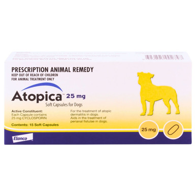 Atopica 25mg Soft Capsules For Dogs