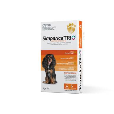 Simparica Trio Orange 5.1-10kg Small Dogs