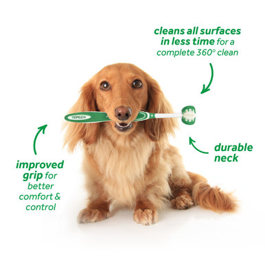 TropiClean Fresh Breath Tripleflex Toothbrush for Pets