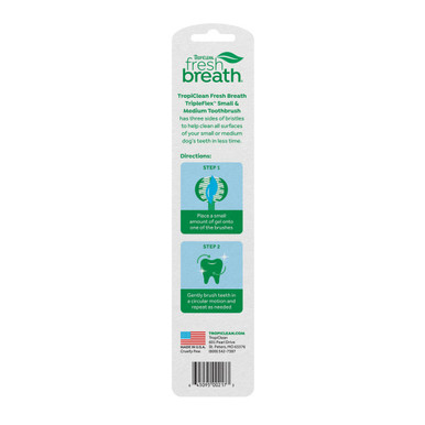 TropiClean Fresh Breath Tripleflex Toothbrush for Pets