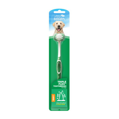 TropiClean Fresh Breath Tripleflex Toothbrush for Pets