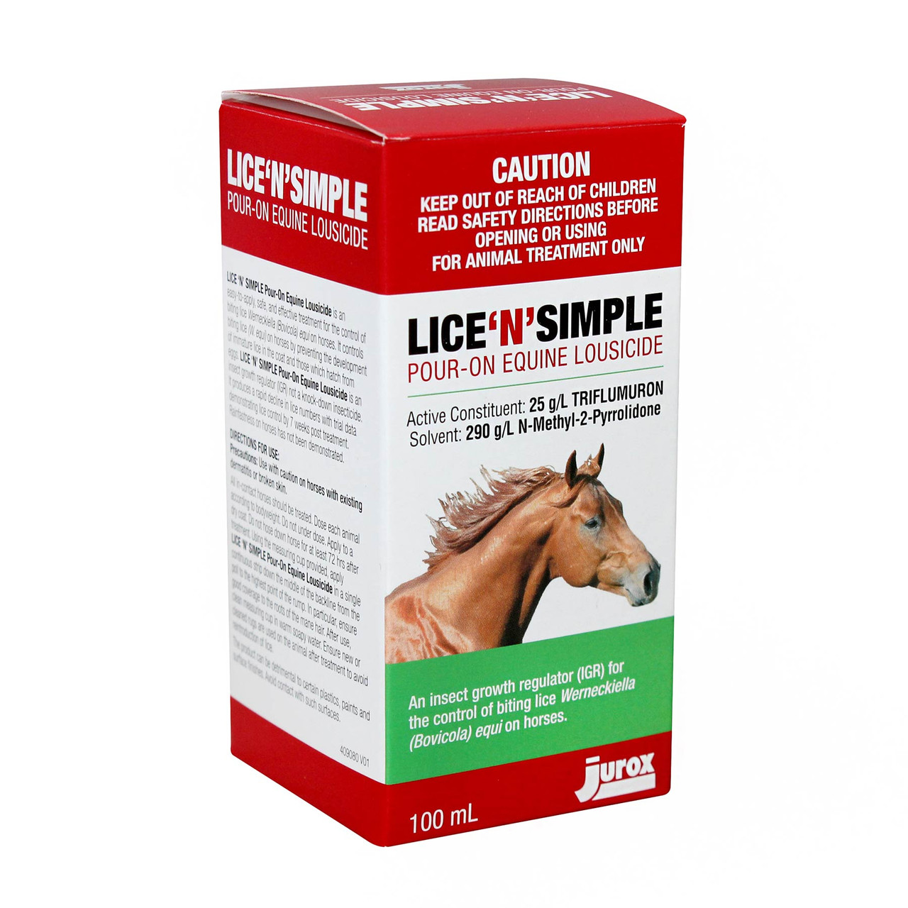 Lice N Simple Pour On Equine Lousicide (100ml) - Front Pack Shot