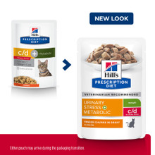 Hill's Prescription Diet c/d Multicare Stress Urinary Care + Metabolic Weight Wet Cat Food - New Look